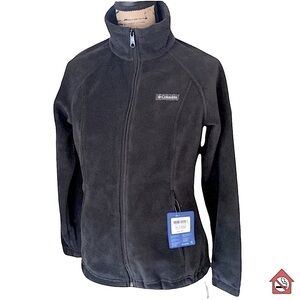 COLUMBIA Benton Springs Slate Grey Fleece Jacket Women’s Size Small Peti…